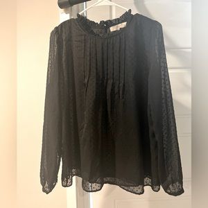 Loft Swiss dot blouse